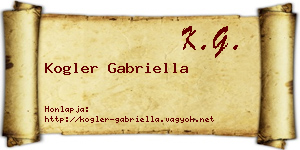 Kogler Gabriella névjegykártya
